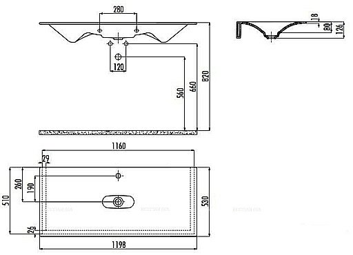 Раковина Creavit Drop 120 DP120.00000 белая купить в интернет-магазине Sanbest