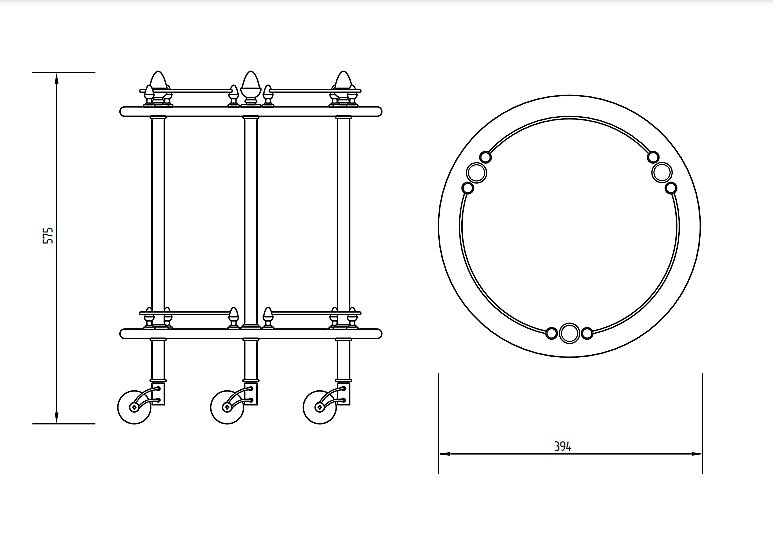 Столик Migliore Elisabetta ML.ELB-60.149.CR хром купить в интернет-магазине сантехники Sanbest