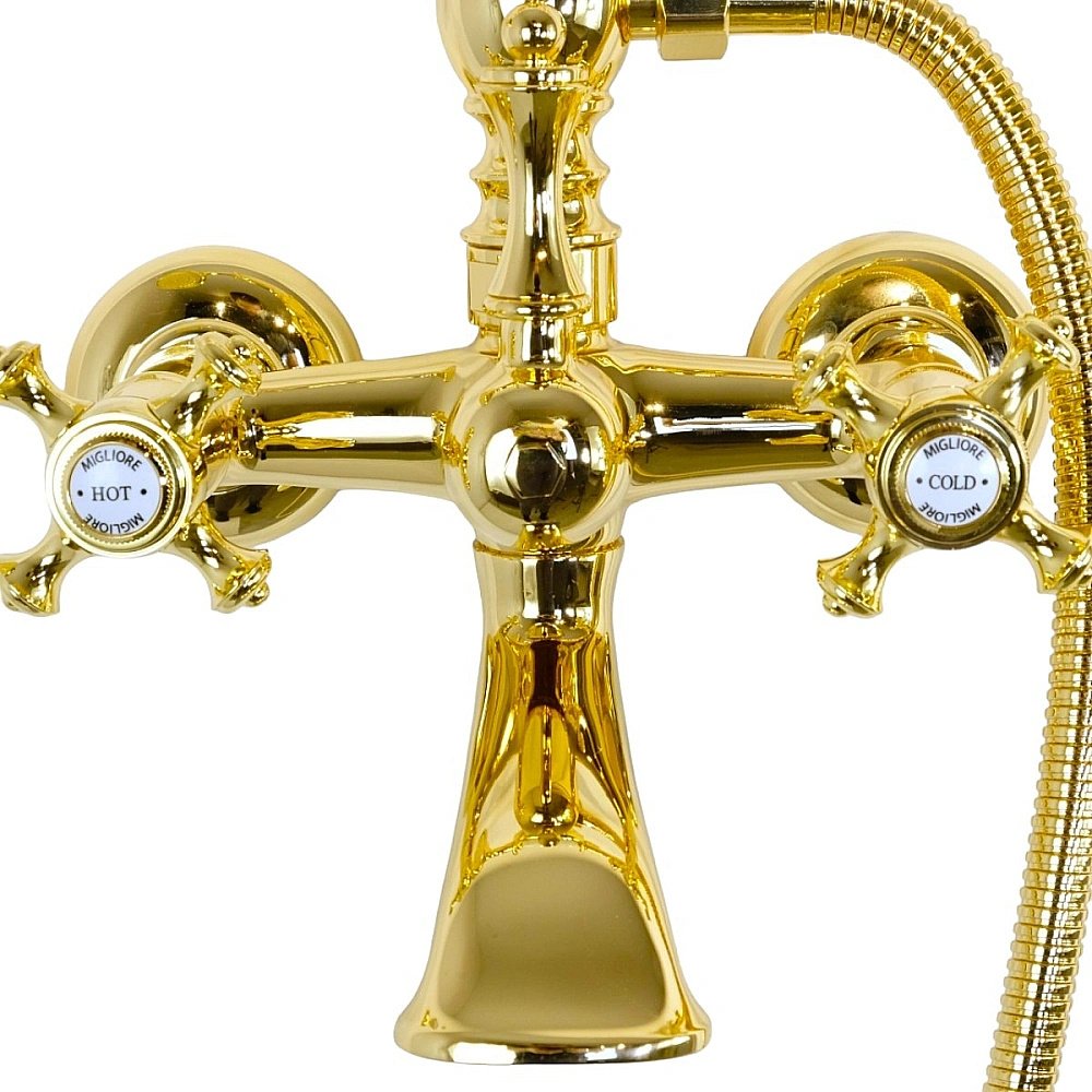 Смеситель для ванны Migliore PRESTIGE 32449 золото купить в интернет-магазине сантехники Sanbest