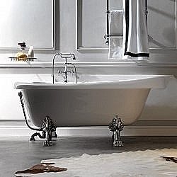 Ванна акриловая Kerasan Retro 105590 170x77 белая, ножки хром купить в интернет-магазине Sanbest