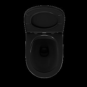 Унитаз подвесной D&K Matrix DT1396025 черный матовый, безободковый, с крышкой микролифт купить в интернет-магазине Sanbest