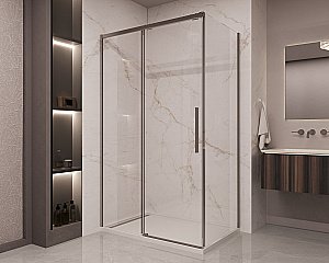 Душевой уголок Vincea Stella 160х90 VSR-1ST9016CLGM стекло прозрачное/профиль вороненая сталь купить в интернет-магазине Sanbest