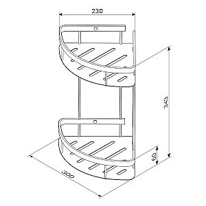 Корзинка-полочка угловая AM.PM SENSE L A7454200 30 купить в интернет-магазине сантехники Sanbest