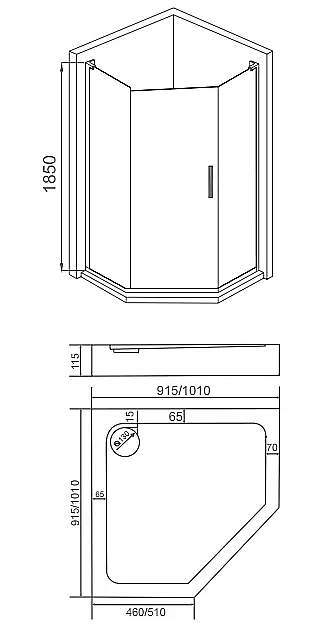 Душевой уголок Good Door PANDORA PNT-90-C-CH 90x90 купить в интернет-магазине Sanbest