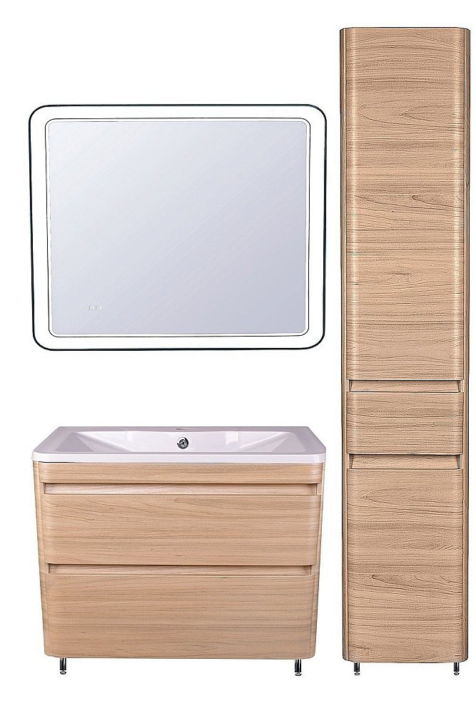 Тумба с раковиной Style Line Атлантика 90 напольная для ванной в интернет-магазине Sanbest