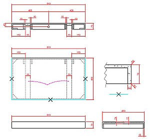 Столешница Armadi Art FLAT CALACATTA 869-080-CLCT 80 белый мрамор для ванной в интернет-магазине сантехники Sanbest