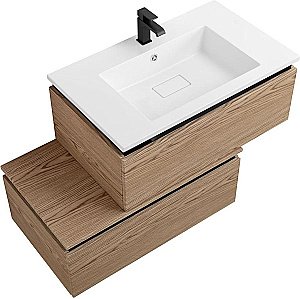 Тумба с раковиной Cezares Slider 80 SLIDER-800-1C-SO-RT дуб тангент для ванной в интернет-магазине Sanbest