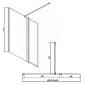 Душевое ограждение Azario CHICAGO Walk-in 110 AZ-NAR6321 стекло прозрачное/профиль серебро купить в интернет-магазине Sanbest