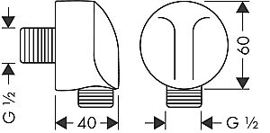 Шланговое подсоединение Hansgrohe FixFit 27454340 купить в интернет-магазине сантехники Sanbest