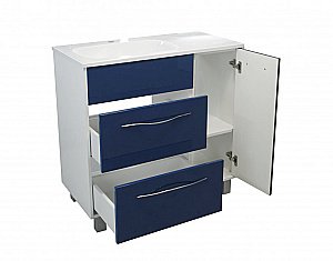 Тумба с раковиной Эстет Barcelona 90 напольная 2 ящика, 1 дверь, белая для ванной в интернет-магазине Sanbest