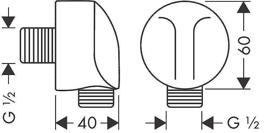 Шланговое подсоединение Hansgrohe FixFit 27454340 купить в интернет-магазине сантехники Sanbest