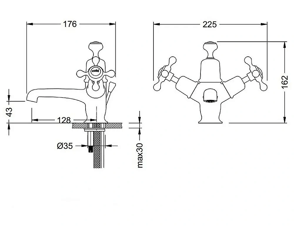 Смеситель для раковины Schein Thames 115CL/8056003 купить в интернет-магазине сантехники Sanbest
