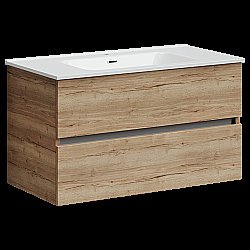 Тумба с раковиной Sancos Urban UR90EG дуб галифакс для ванной в интернет-магазине Sanbest