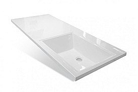 Раковина Эстет Даллас 115 белая, правая купить в интернет-магазине сантехники Sanbest