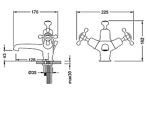 Смеситель для раковины Schein Thames 115CL/8056003 купить в интернет-магазине сантехники Sanbest