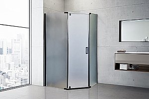 Душевой уголок Royal Bath TR RB1180TR-C-BL 80х110 матовое стекло/профиль черный купить в интернет-магазине Sanbest