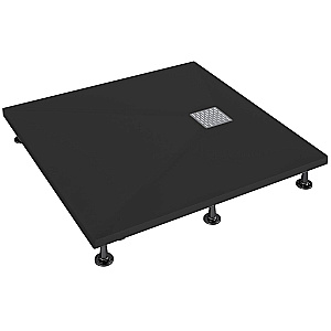 Душевой поддон Good Door Strike КВ 90х90 ЛП00474 черный купить в интернет-магазине Sanbest