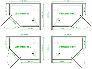 Душевой уголок Royal Bath RB 1290TR-T-CH 90х120 стекло прозрачное/профиль хром купить в интернет-магазине Sanbest