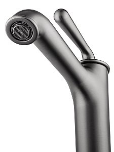 Смеситель для раковины высокий WONZON & WOGHAND STEAM, Темный графит (WW-88239008-BGM) купить в интернет-магазине сантехники Sanbest