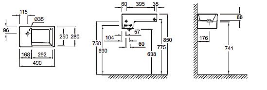 Раковина Jacob Delafon TERRACE 50 EGA012-00 белая купить в интернет-магазине Sanbest