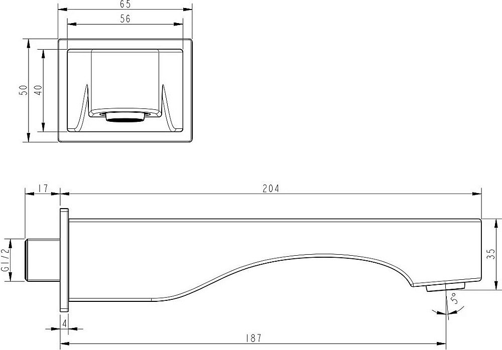 Излив для ванны Lemark LM7281BL купить в интернет-магазине сантехники Sanbest