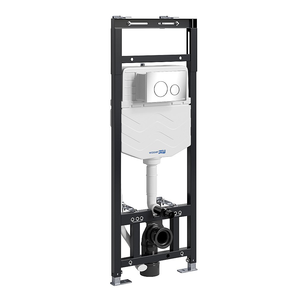 Инсталляция для унитаза WasserKraft Alme 15TLT.010.ME.CH02 кнопка хром купить в интернет-магазине сантехники Sanbest