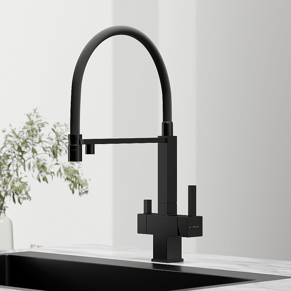 Смеситель для кухни Sancos Moro SC4006MB черный матовый купить в интернет-магазине сантехники Sanbest