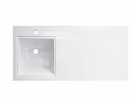 Раковина Эстет Даллас 105 белая левая купить в интернет-магазине сантехники Sanbest