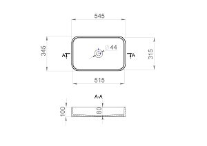 Раковина накладная Salini CALLISTA 1101204SMRF матовая купить в интернет-магазине Sanbest