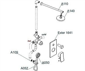 Душевая система WasserKRAFT Exter 1600 A16040 купить в интернет-магазине сантехники Sanbest