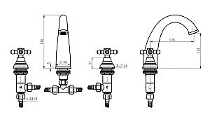 Смеситель для раковины Boheme Flora 277-FL купить в интернет-магазине сантехники Sanbest