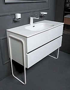 Тумба с раковиной Armadi Art Vallessi 100 белая для ванной в интернет-магазине Sanbest