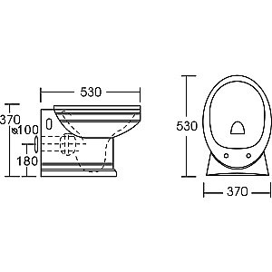 Унитаз подвесной CeramaLux LUX CLASSIC 2021 белый, безободковый, с крышкой микролифт купить в интернет-магазине Sanbest