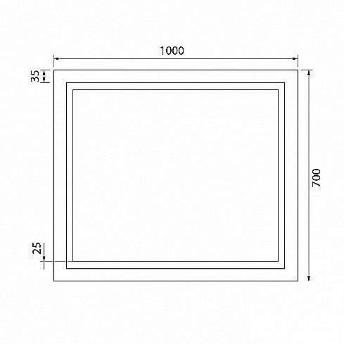 Зеркало Iddis Zodiac 100 ZOD10T0i98 белое в ванную от интернет-магазине сантехники Sanbest