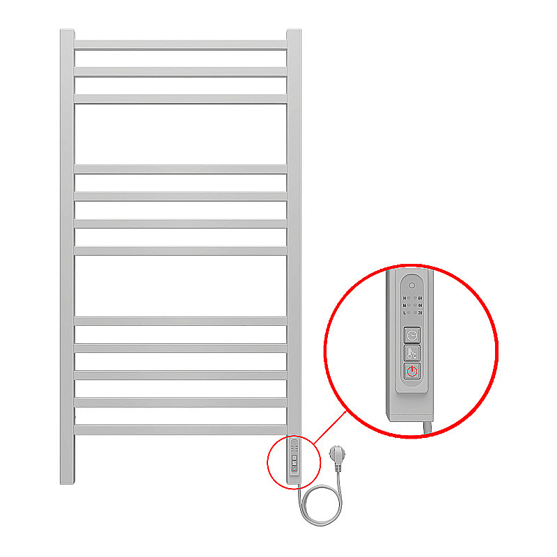 Полотенцесушитель электрический Azario Ancona П12 500х1000 AZ71850W белый купить в интернет-магазине сантехники Sanbest