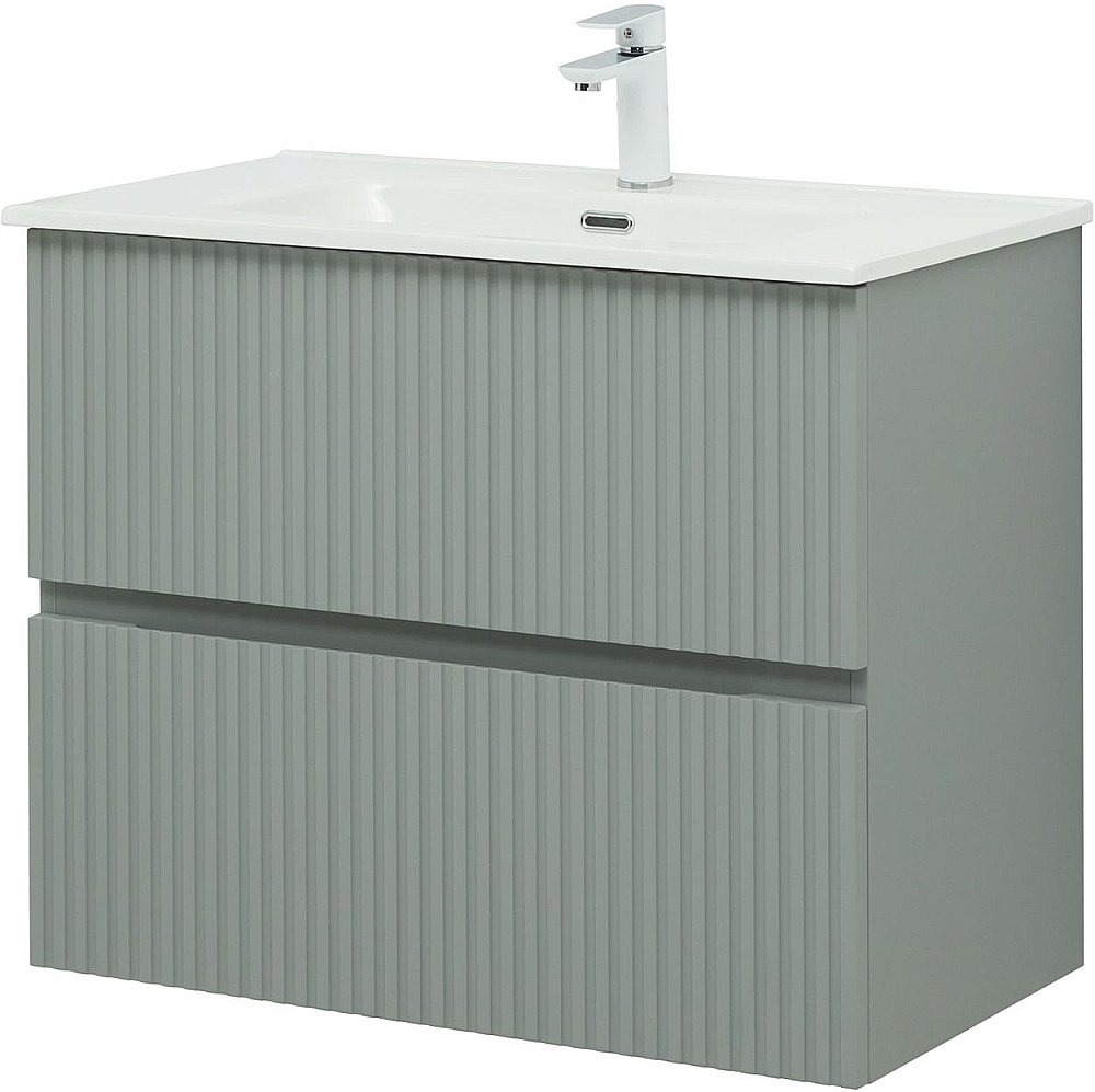 Тумба с раковиной Aquanet Джейн 80 мисти грин для ванной в интернет-магазине Sanbest