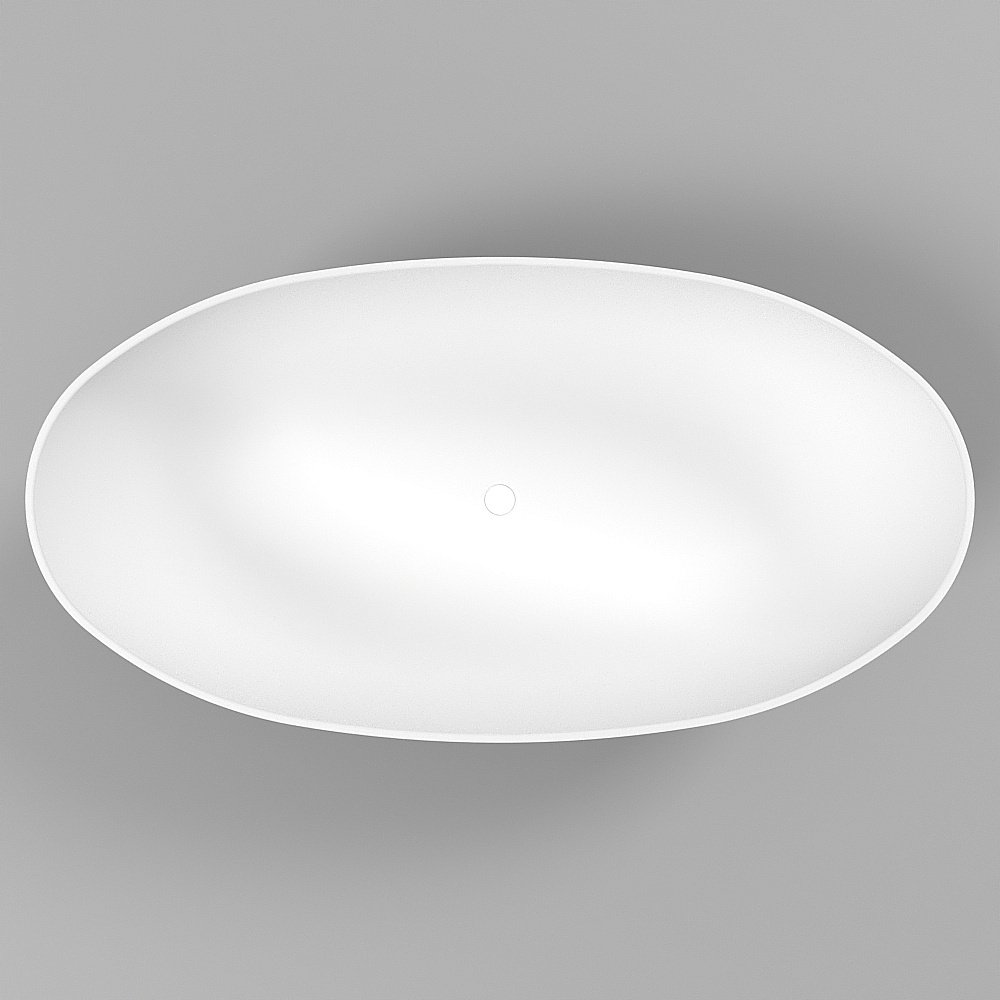 Ванна из искусственного камня WhiteCross Diamond 170x87 черный/белый матовый купить в интернет-магазине Sanbest