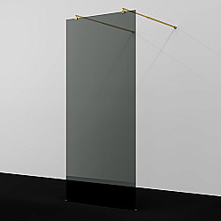 Душевое ограждение WasserKRAFT Vechte 60W44PG-TG 100 фиксатор золото глянцевое/стекло тонированное купить в интернет-магазине Sanbest