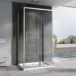 Душевой уголок ABBER Schwarzer Diamant AG30110H-S85-S85 110x85 стекло прозрачное/профиль хром купить в интернет-магазине Sanbest