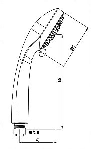Душевая лейка Lemark LM0223C купить в интернет-магазине сантехники Sanbest