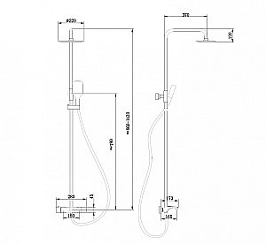 Душевая система Abber Thermostat AF8516L хром купить в интернет-магазине сантехники Sanbest
