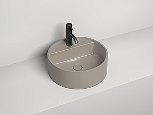 Раковина накладная Salini ARMONIA TOP 02 130116GF 45 из искусственного камня S-Sense, глянцевая, цвет по RAL полностью купить в интернет-магазине Sanbest