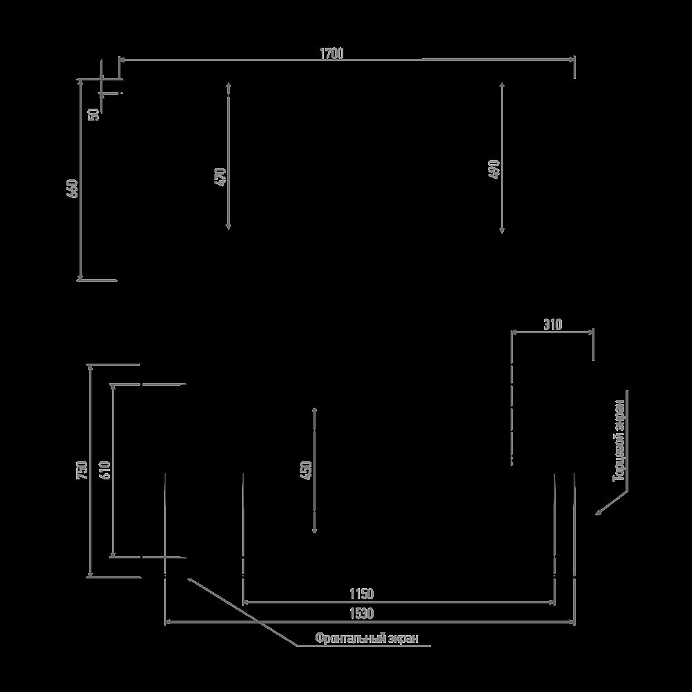 Ванна Alex Baitler GARDA 170х75 купить в интернет-магазине Sanbest