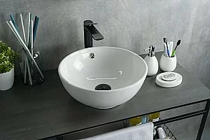 Раковина накладная Gid Esfera 38,5 N9002 51102 белая купить в интернет-магазине сантехники Sanbest