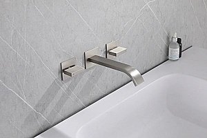 Смеситель для раковины ABBER Wasserfall AF8612SP сатин купить в интернет-магазине сантехники Sanbest