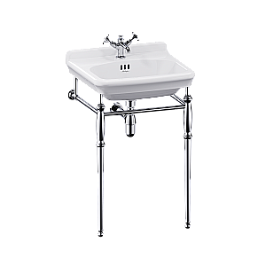 Консоль с раковиной Burlington Guild 56 с 1-им отверстием, хром для ванной в интернет-магазине сантехники Sanbest