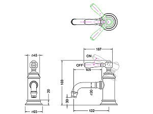 Смеситель для раковины Arcade ARC 2012 CHR с ручкой ARC67 CHR купить в интернет-магазине сантехники Sanbest