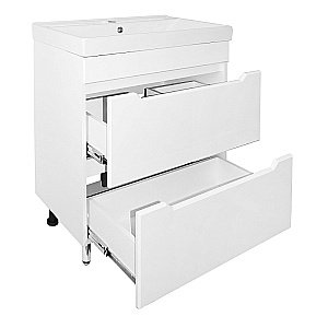 Тумба с раковиной Loranto Палермо CS00096750 70/2Н белая для ванной в интернет-магазине Sanbest