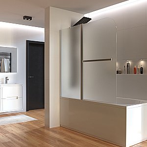 Шторка для ванны Taliente TA-1214MP(L) 120 стекло рифленое/профиль хром купить в интернет-магазине Sanbest