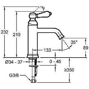 Cмеситель для раковины Jacob Delafon LOUISE E24360-CP хром купить в интернет-магазине сантехники Sanbest